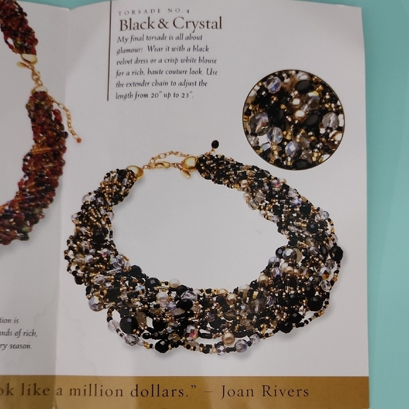 Joan Rivers Black and Gold Multi-Strand Necklace From The Torsade Collection - Picture 7 of 8